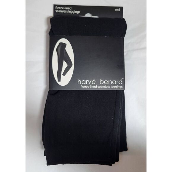 Harve Benard Fleece-lined Seamless Legging Black Sz M-L (120-185 lbs) New msrp $ - Picture 1 of 5